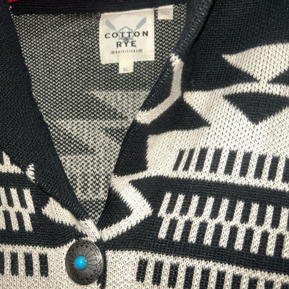 NEW Cotton & Rye Outfitters NWT Southwestern Aztec Cardigan Sweater Size XL - Picture 2 of 15
